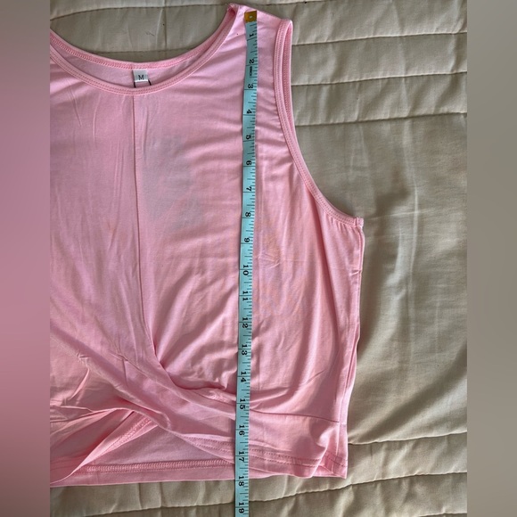NWT Pink Twist-Front Sleeveless crop Top - Picture 5 of 8